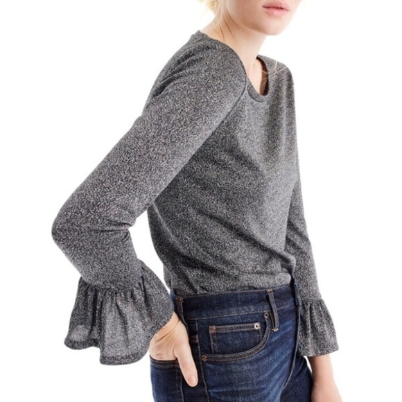 J. Crew Tops - J. Crew Sparkle Bell Sleeve Top NWT